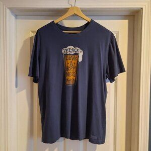 Life is Good Crusher Tee TShirt Mens XXL Blue Craft Beer Lover IPA Bar‎ Hoppy